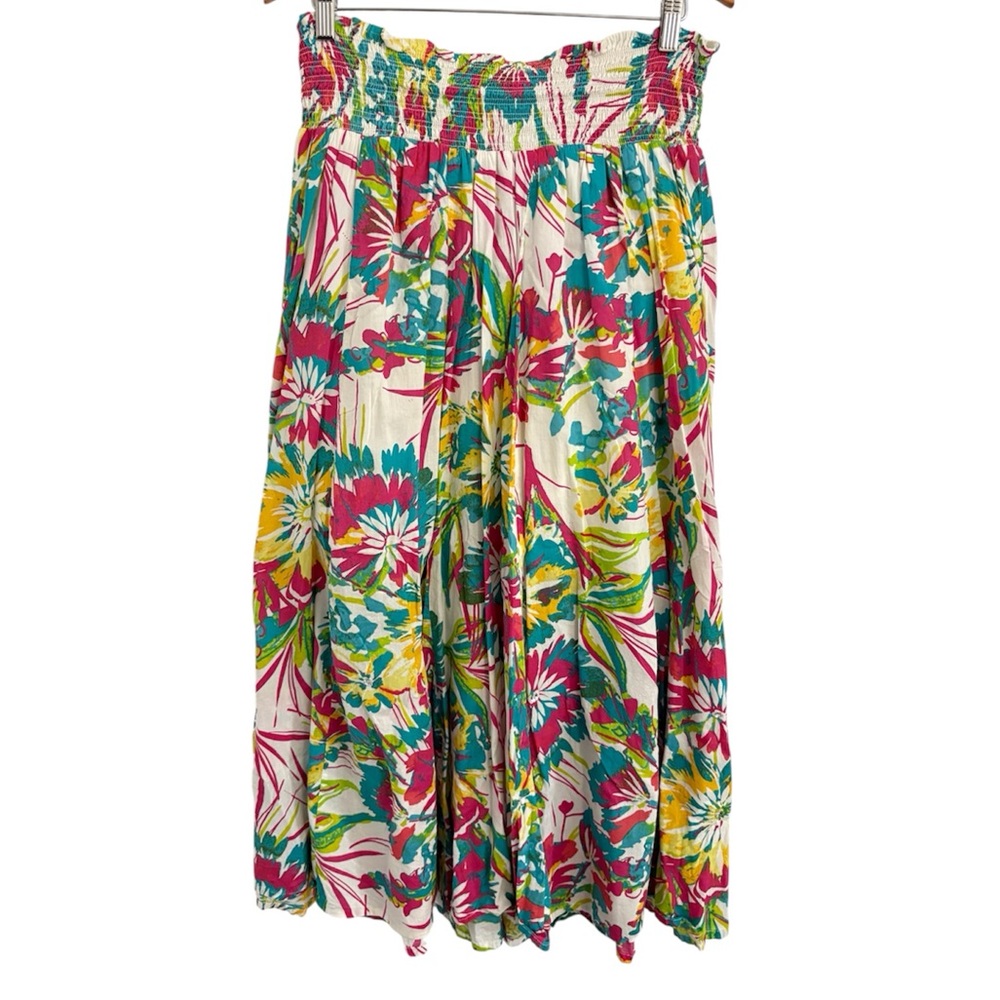 Lane Bryant Floral Smocked Waist Skirt